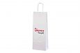 white paper bag with white handles | Galleri wine paper bag for a one bottle 