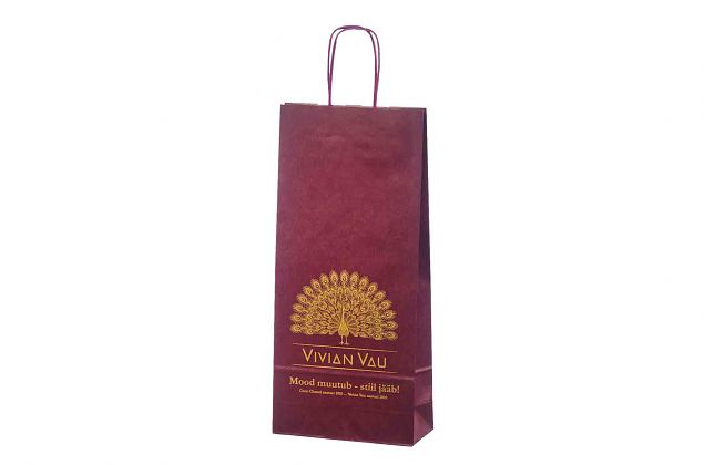 wine paper bag with logo 