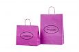 wine paper bag with personal design | Galleri pink paper bags with logo print 