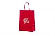 Galleri red color paper bag with logo print 