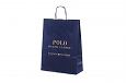 wine paper bag with personal design | Galleri branded blue paper bag with logo print 