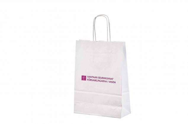 Kraftpaberist, valget v�rvi paberkott. Valikus erinevad suurused valget v�rvi paberkotid. Helista 