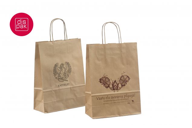 pruunid paberkotid on valmistatud valgest kraftpaberist 