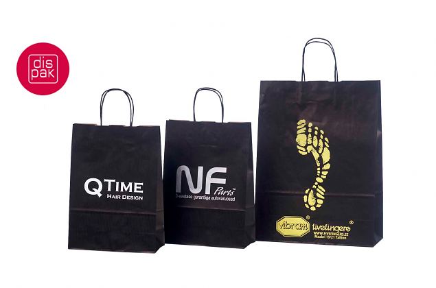 mustad paberkotid personalse tr�kiga 