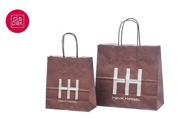 tumepruunid paberkotid �hev�rvi logoga 