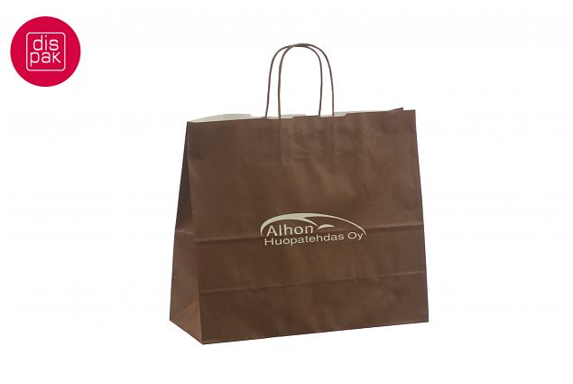 personaliseeritud tr�kiga tumepruunid paberkotid 